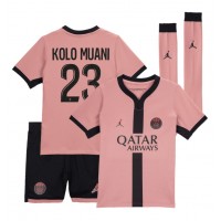 Paris Saint-Germain Randal Kolo Muani #23 Tredjedraktsett Barn 2024-25 Kortermet (+ Korte bukser)